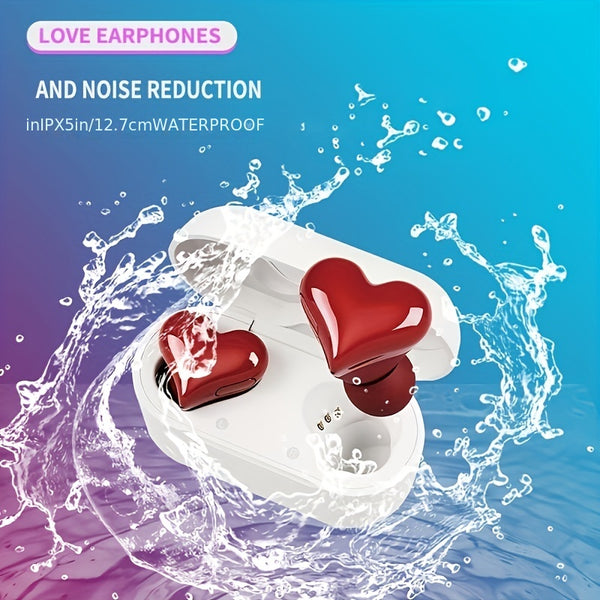 Heart-shaped Earphones, Wireless Noise-cancelling In-Ear Earphones