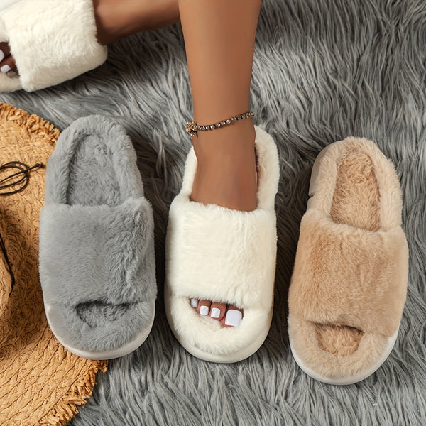 Cozy Fluffy Furry House Slippers